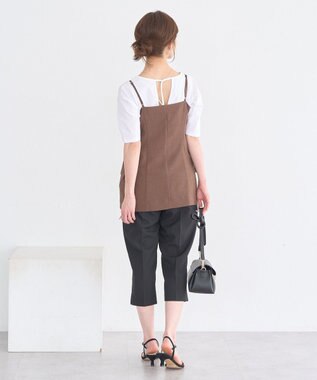 earth music&ecology 【セットアップ対応】フラップボタンビスチェ Brown