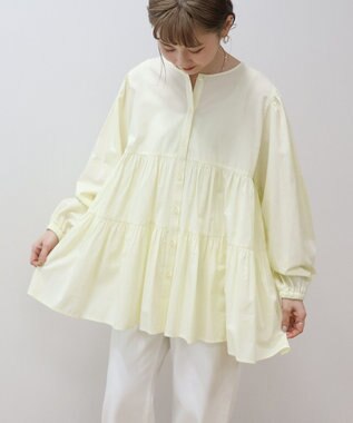 AMERICAN HOLIC ティアードギャザーブラウス Yellow