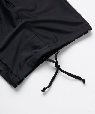 OP／FILA 半袖フルジップフィットネス水着 ブラック×ミント