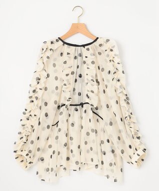 組曲 S 【組曲×setsuko sagittaire】シフォンプリントバックシャンブラウス アイボリー系5