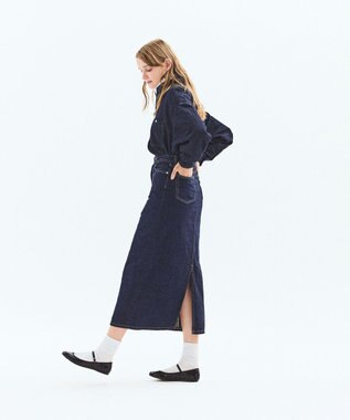 LENO DENIM SKIRT　デニムマキシスカート INDIGO