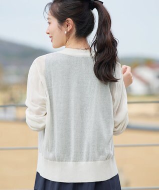 Tiaclasse 麻タッチカーディガン オフホワイト