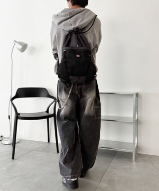 WEGO 【ユニセックス着用ITEM】別注Dickiesメッシュポケットナップサック ブラック