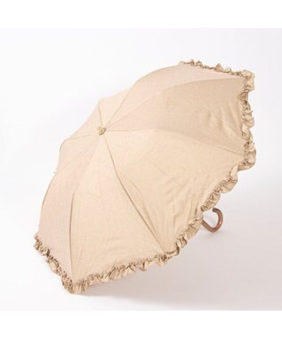 UNBILLION カシュネ cachenez / 【晴雨兼用】【日傘】 シャンプレーフリルトップレス折りたたみ傘