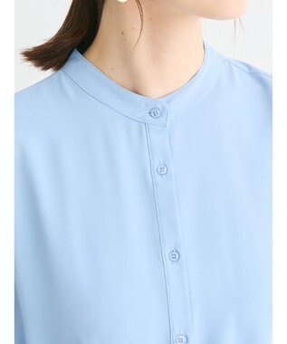 Green Parks 異素材ドッキングチュニック Blue