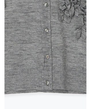 Te chichi フリルVネックカーディガン グレー