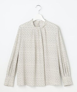 自由区 【カタログ掲載・セットアップ対応】ライトサテン ブラウス [新色]ベージュ×ブラック