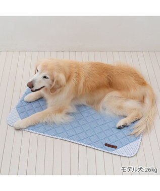 PET PARADISE ペットパラダイス クールマット 《シャンブレー風》 Ｍ ライトブルー