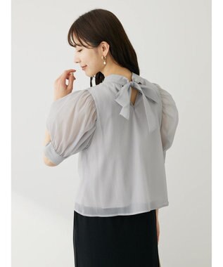 Green Parks ・ＥＬＥＮＣＡＲＥ　ＤＵＥ　バックリボンブラウス Off White