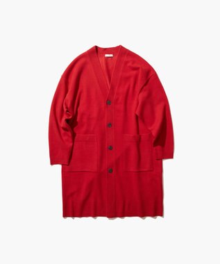 ATON MERINO COLLEGE KNIT | オーバーサイズカーディガン RED