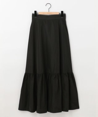 SHARE PARK LADIES 【ウォータープルーフ】　マキシティアードスカート ブラック