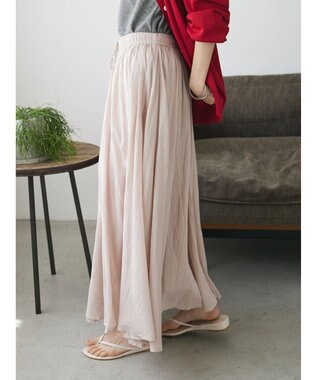 CRAFT STANDARD BOUTIQUE コットンボイルギャザースカート Gray Beige