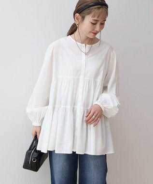 AMERICAN HOLIC ティアードギャザーブラウス Off White