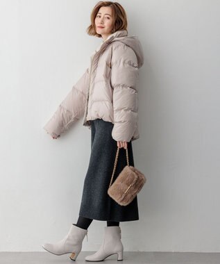 23区 ショート ヒール ブーツ アイボリー系