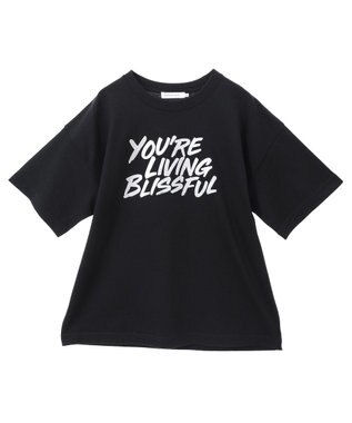 AMERICAN HOLIC 箔プリントＴシャツ Black