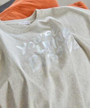 AMERICAN HOLIC 箔プリントＴシャツ Oatmeal