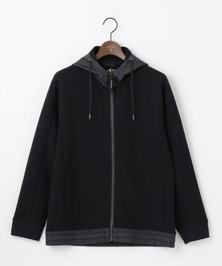 JOSEPH ABBOUD MOUNTAIN 【吸水速乾/通気性/ライナードッキング対応】ハイゲージワッフル パーカー ブラック系