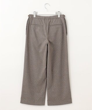J.PRESS LADIES L 【洗える】Mixツイードチェック  セミワイド パンツ ブラウン系3