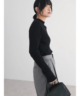 Green Parks ・ＥＬＥＮＣＡＲＥ　ＤＵＥ　ハイショクリブハイネックニット Black