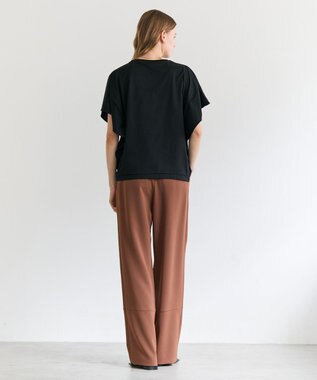 BEIGE， DIOP / スビンコットン ドレープTシャツ Black