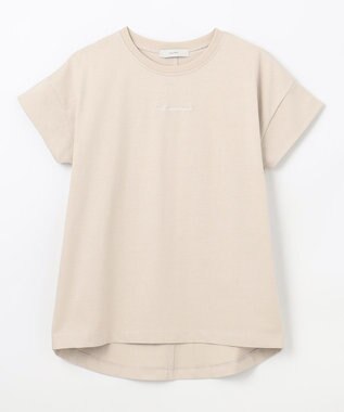 ANY エンブロイダリーロゴTシャツ ベージュ