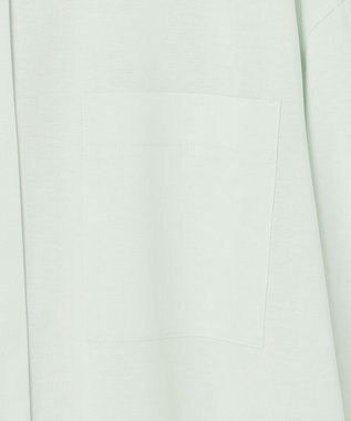 ICB 【WEB限定・洗える】ライクアウーブン バンドカラーカットソー ライトグリーン系