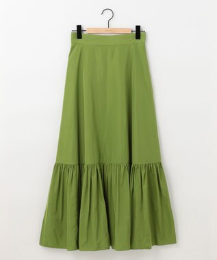SHARE PARK LADIES 【ウォータープルーフ】　マキシティアードスカート ピスタチオ