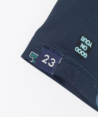 23区GOLF 【WOMEN】【吸水速乾・UVケア】ステッカープリント モックネックシャツ ネイビー系5