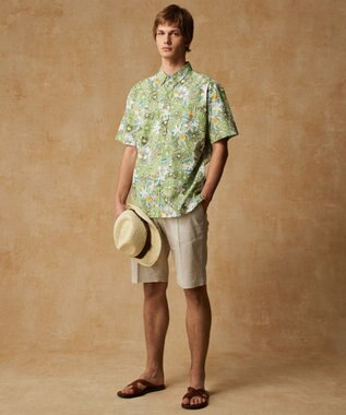 JOSEPH ABBOUD 【老舗アロハブランドとのコラボレーション】KAHALA ALOHAシャツ ライム柄