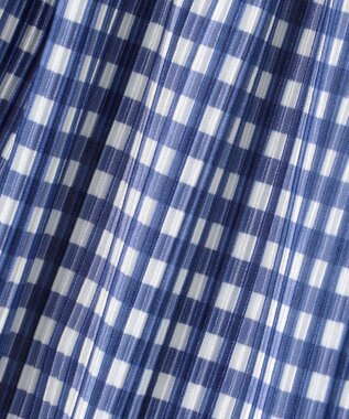 組曲 KIDS 【150-160㎝】ギンガムチェックプリーツ スカート ネイビー系