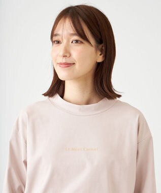 SHARE PARK LADIES 【UVカット・吸水速乾・ストレッチ・軽量 】モックネックＴシャツ ベージュ系