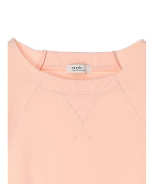 earth music&ecology デザインネックウラケプルオーバー Pink Orange