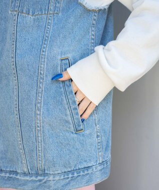 WEGO オーバーサイズデニムベスト デニム中濃加工色