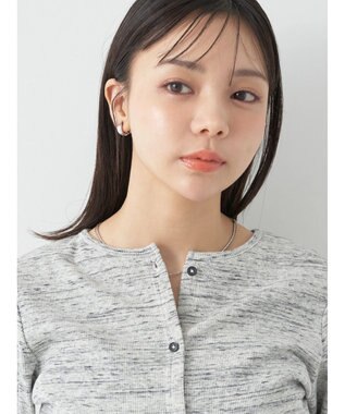 earth music&ecology メランジリブカーディガン（ｇｒａｙ） Gray Mixture