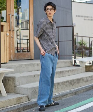 WEGO 【ユニセックス着用ITEM/ウエストゴム】ユルフィットデニムイージーパンツ デニム淡色