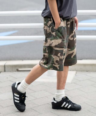 WEGO 【ウエストゴム】イージーバギーカーゴショーツ 柄2