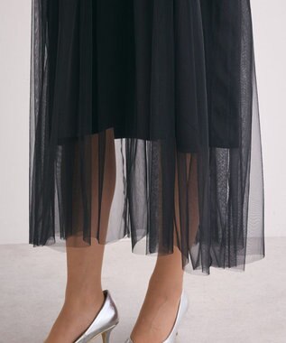 Green Parks ・Ｒａｉｌｍｅ　チュールワンピース（インナーＯＰ付） Black