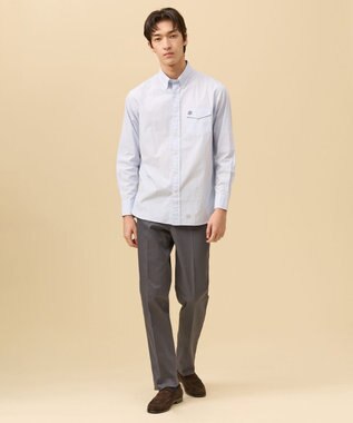 J.PRESS MEN 端正で快適【ストレッチ / オンオフ兼用】トリコチン ステムテーパード パンツ_26年モデル グレー系