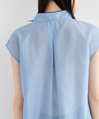 YECCA VECCA シアーボウタイブラウス Light Blue