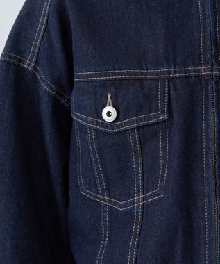 earth music&ecology ショートジップデニムジャケット Indigo