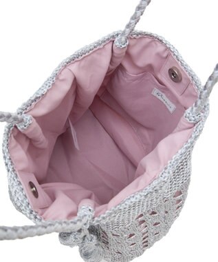 Green Parks ・ＱＵＯＮ　マクラメメタルトート Silver