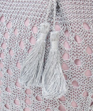 Green Parks ・ＱＵＯＮ　マクラメメタルトート Silver