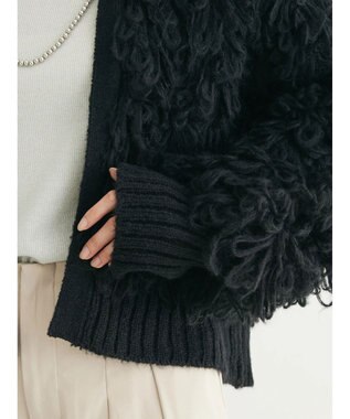 Green Parks ・Ｐｅｔｉｔ　Ｆｌｅｕｒ　ループニットカーディガン Black