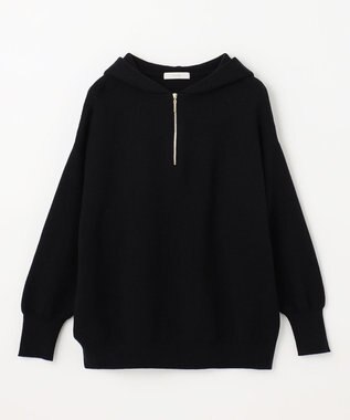 ANY 【洗える】スウェットライクフーディ ブラック