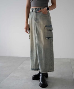 WEGO カーゴデニムスカート
