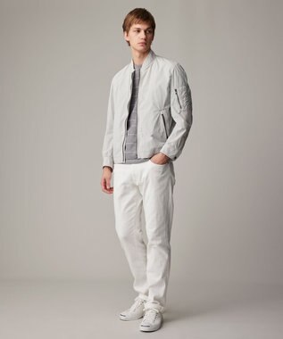 JOSEPH ABBOUD 【軽量/ストレッチ/撥水】ライトワッシャーストレッチ ショートブルゾン ライトグレー系