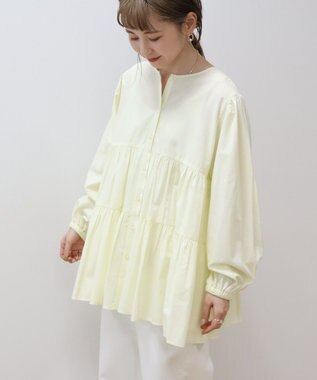 AMERICAN HOLIC ティアードギャザーブラウス Yellow