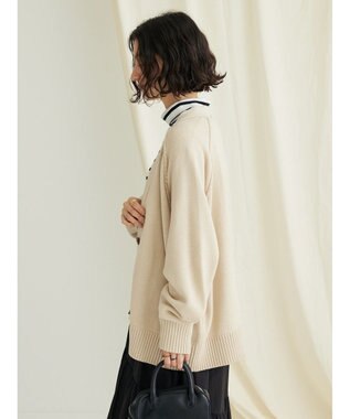CRAFT STANDARD BOUTIQUE Ｖネックアウトリンキングカーディガン Beige