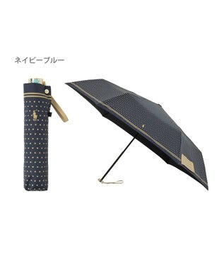 MOONBAT POLO RALPH LAUREN(ポロ ラルフローレン) ツイルドットポロポニー 雨傘 折りたたみ傘 ネイビーブルー