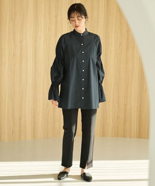 #Newans キャンディスリーブシャツ ネイビー